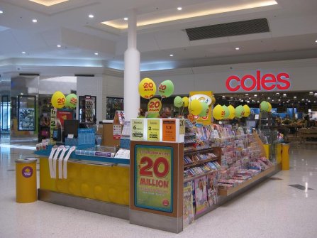 Lotto Kiosk outside Coles Supermarket